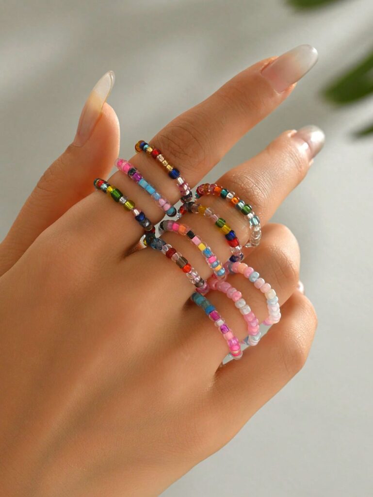 Boutique Style Beaded Rings